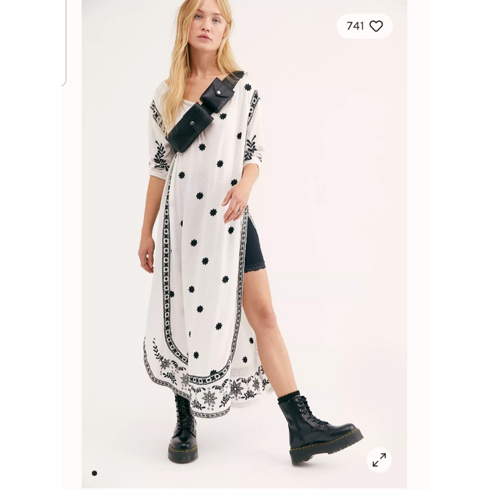 Free People Adorned Maxi Top